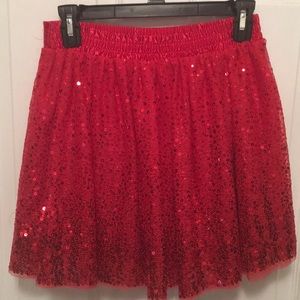 Red Glitter Skirt